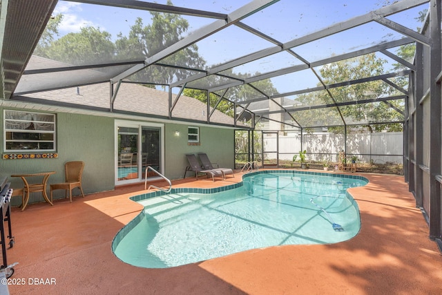 552 Hamlet Dr, Port Orange, FL 32127 - view of pool featuring a patio and a lanai