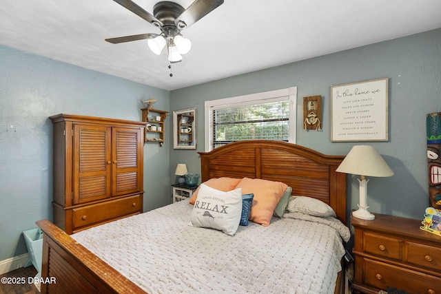 552 Hamlet Dr, Port Orange, FL 32127 - bedroom with ceiling fan and baseboards