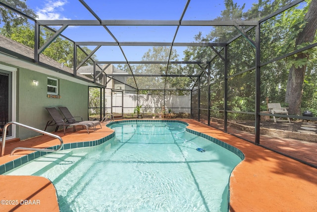 552 Hamlet Dr, Port Orange, FL 32127 - view of pool with a lanai and a patio area