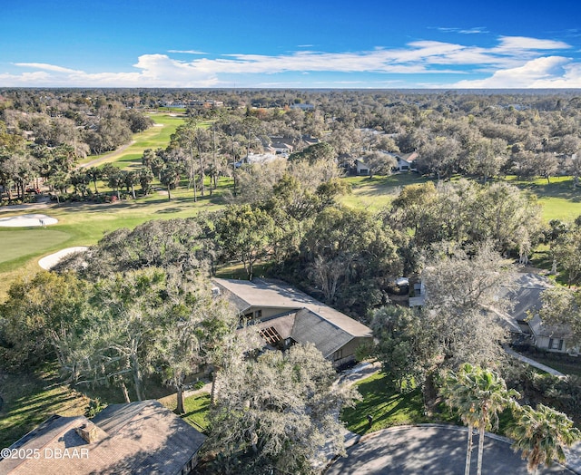 birds eye view of property featuring view of golf course