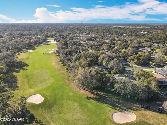 bird's eye view featuring golf course view