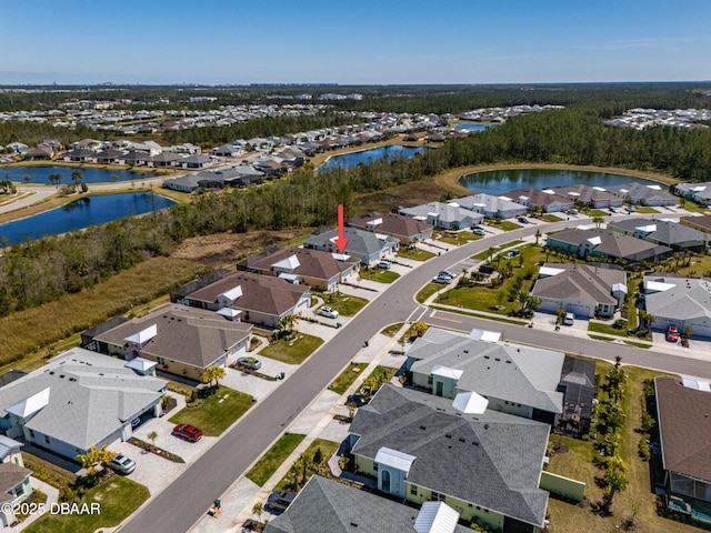 831 Coral Reef Way, Daytona Beach, FL 32124 - birds eye view of property with a residential view and a water view