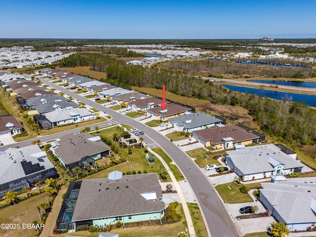 831 Coral Reef Way, Daytona Beach, FL 32124 - birds eye view of property with a residential view and a water view