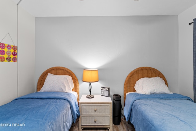 bedroom featuring light wood-type flooring