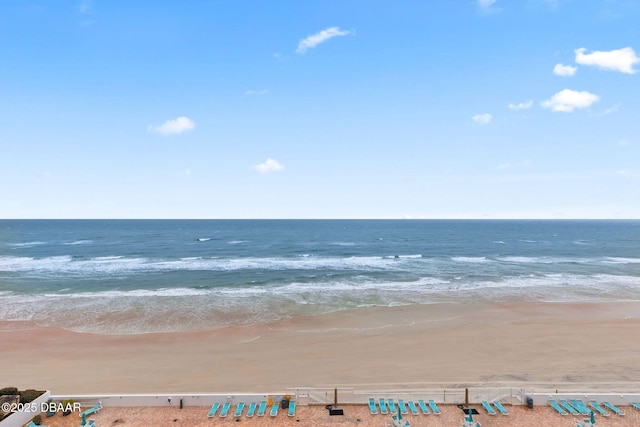 water view with a view of the beach