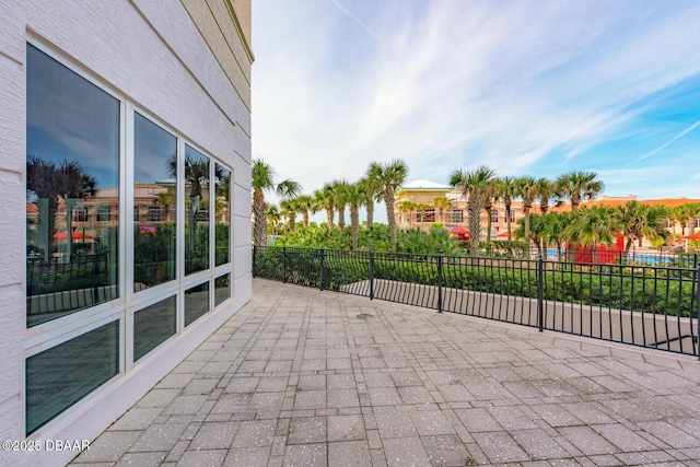 view of patio with fence