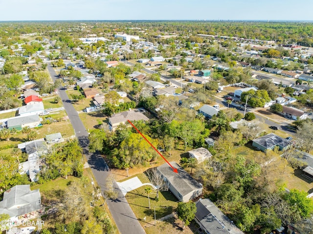 birds eye view of property featuring a residential view