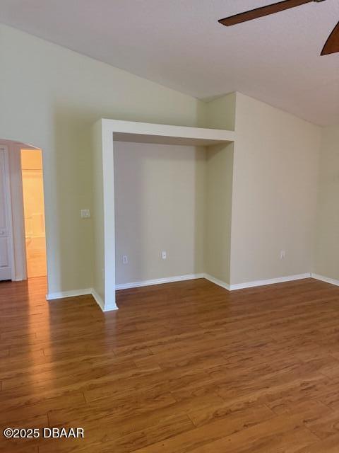 107 Beacon Mill Ln, Palm Coast, FL 32137 - spare room featuring ceiling fan and wood finished floors