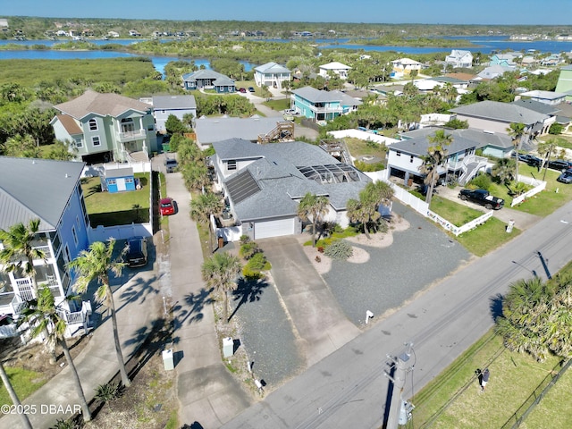 1811 N Central Ave, Flagler Beach, FL 32136 - drone / aerial view with a water view and a residential view