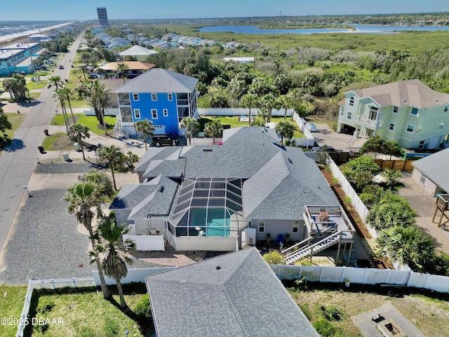 1811 N Central Ave, Flagler Beach, FL 32136 - birds eye view of property featuring a water view and a residential view