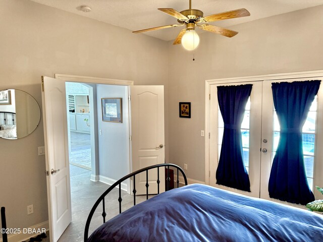 1811 N Central Ave, Flagler Beach, FL 32136 - bedroom featuring baseboards and a ceiling fan