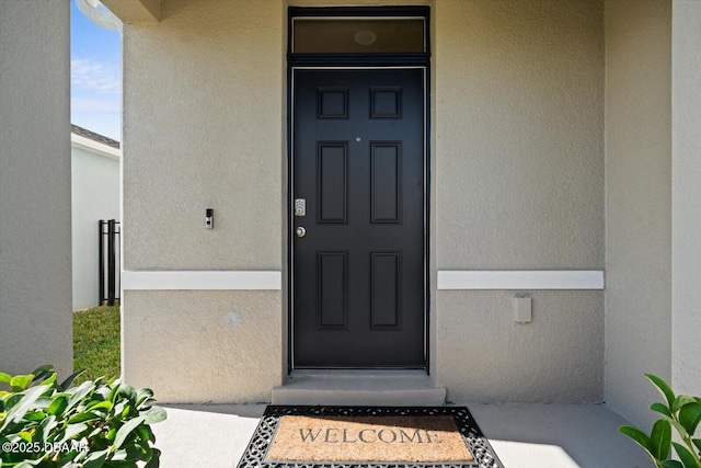 view of doorway to property