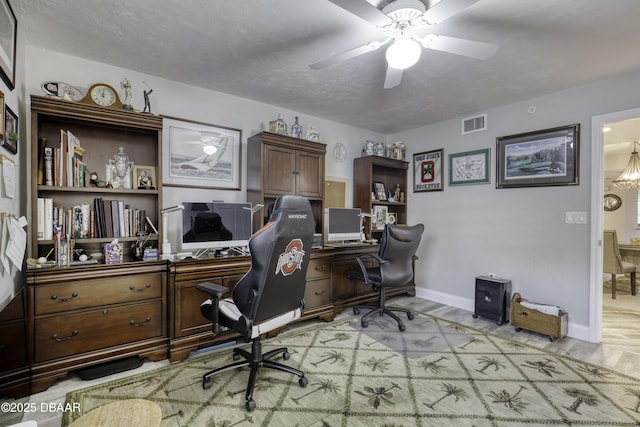 1 John Anderson Dr Unit 103, Ormond Beach, FL 32176 - office featuring light wood-style flooring and a ceiling fan