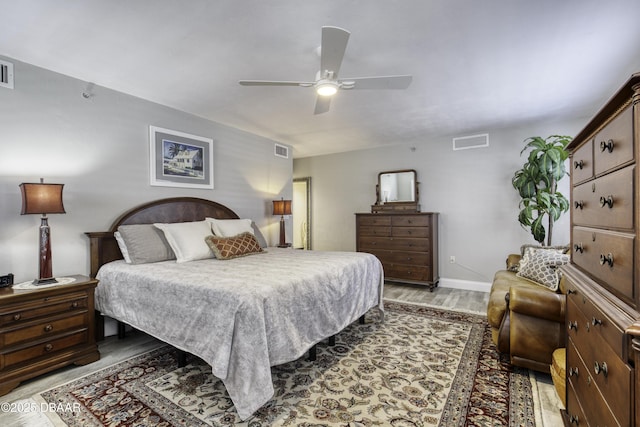 1 John Anderson Dr Unit 103, Ormond Beach, FL 32176 - bedroom featuring light wood finished floors and ceiling fan