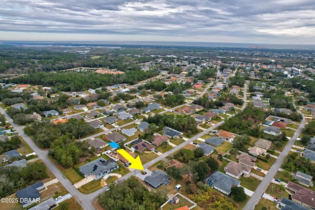 aerial view featuring a residential view