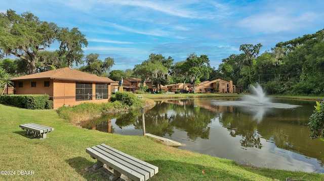 view of water feature