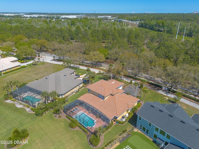 20 Promenade At Lionspaw, Daytona Beach, FL 32124 - drone / aerial view featuring a forest view