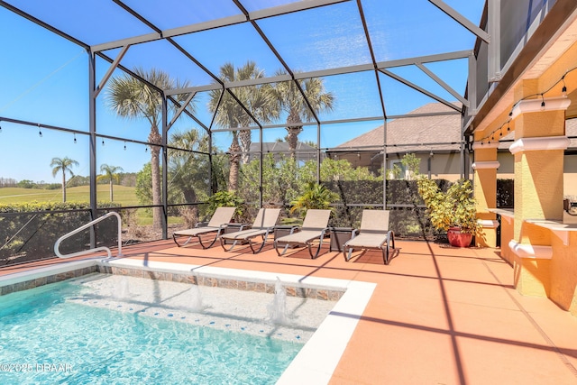 20 Promenade At Lionspaw, Daytona Beach, FL 32124 - view of swimming pool featuring a patio and a lanai