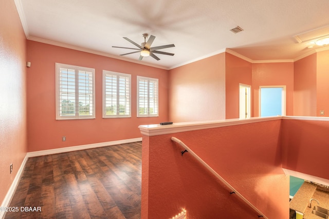 20 Promenade At Lionspaw, Daytona Beach, FL 32124 - hall featuring crown molding, baseboards, and visible vents