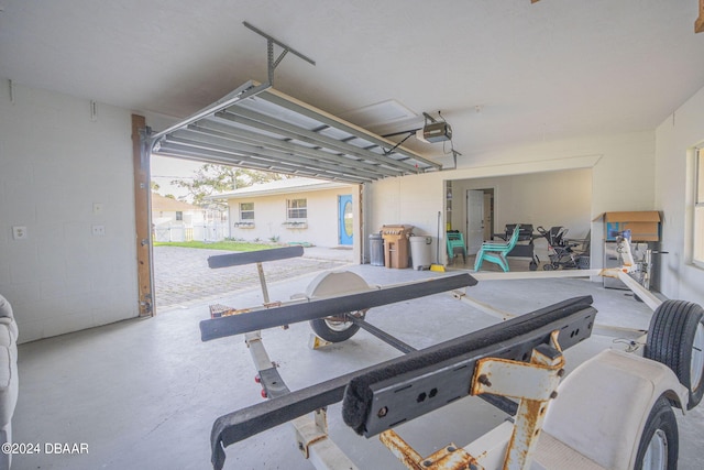 interior space featuring concrete flooring