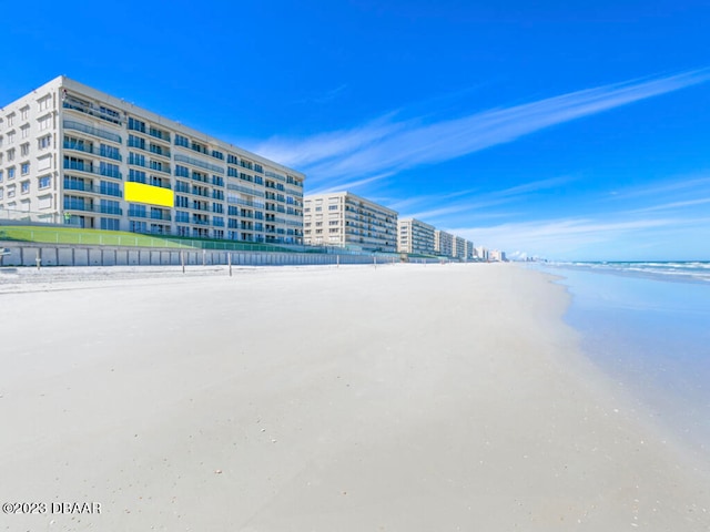 water view featuring a beach view