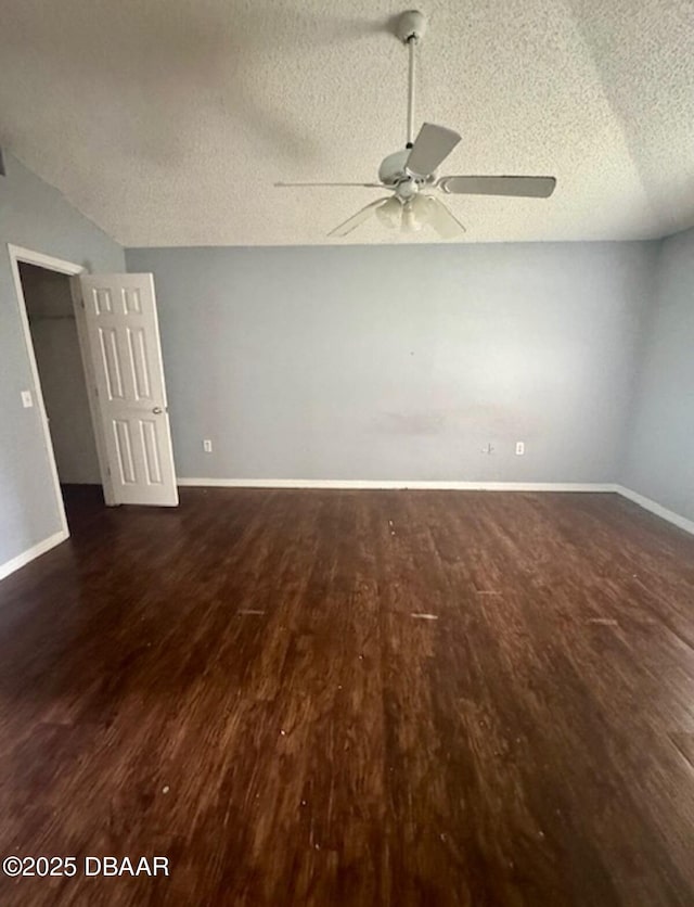 1362 Comerwood Dr, Deltona, FL 32738 - spare room featuring a textured ceiling, a ceiling fan, and dark wood-style floors