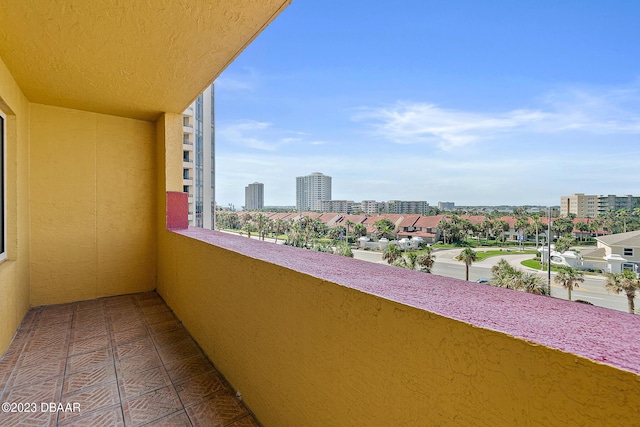 balcony featuring a city view