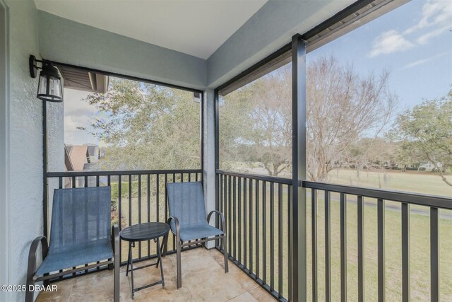 view of sunroom