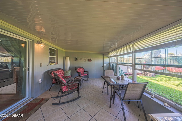 view of sunroom