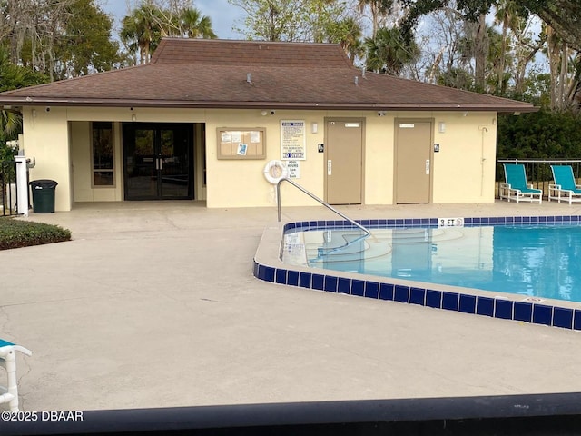 view of pool featuring a patio area