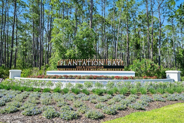 view of community sign