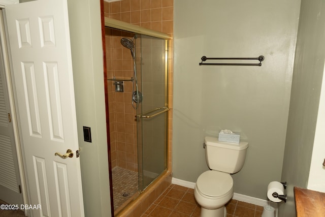 829 N Beach St, Ormond Beach, FL 32174 - bathroom featuring a shower stall and tile patterned flooring