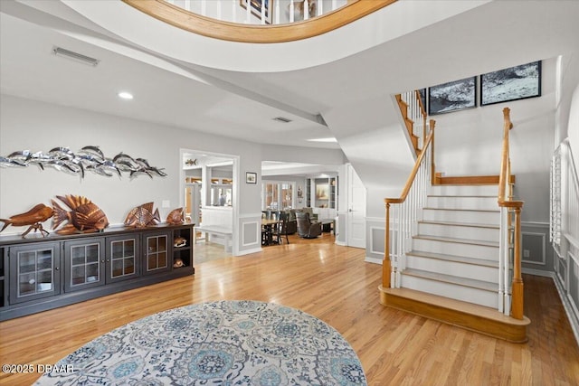 foyer with hardwood / wood-style floors