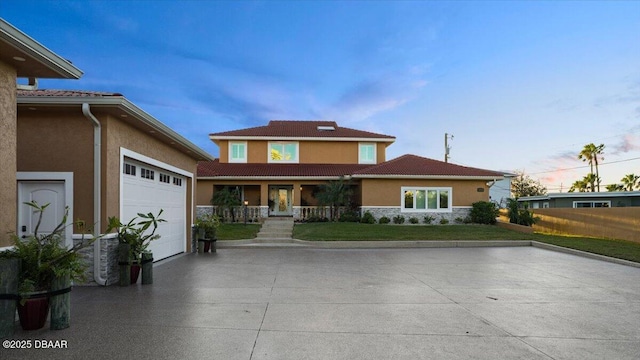 view of front of house featuring a garage