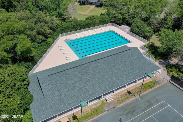 3404 Rexford Cir, Ormond Beach, FL 32174 - aerial view of a pool