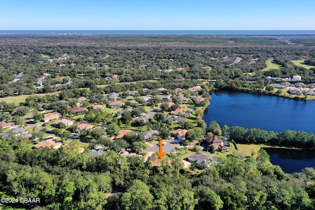 3404 Rexford Cir, Ormond Beach, FL 32174 - aerial view of a large body of water and a heavily wooded area