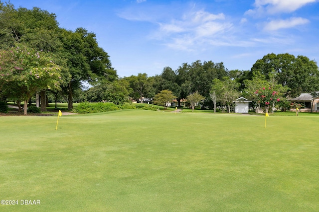 3404 Rexford Cir, Ormond Beach, FL 32174 - view of community featuring an area to practice putting and view of scattered trees