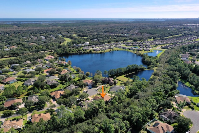 3404 Rexford Cir, Ormond Beach, FL 32174 - aerial overview of property's location featuring a large body of water, nearby suburban area, and a heavily wooded area