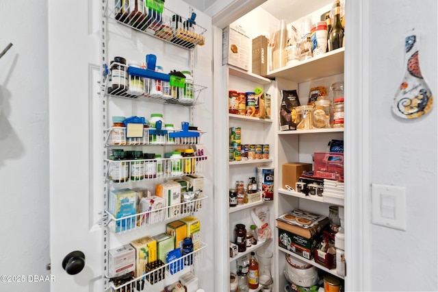 view of pantry