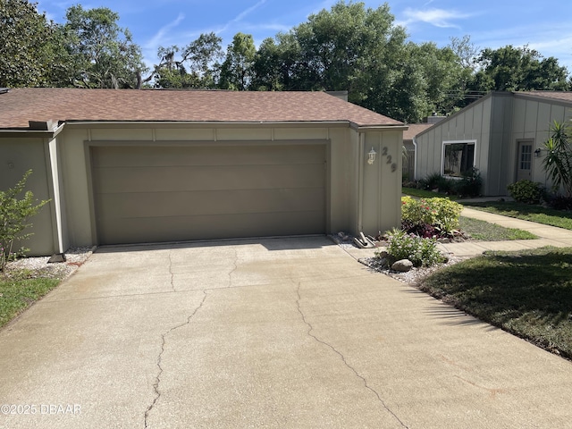 garage with driveway