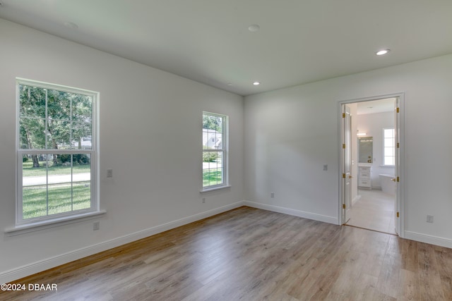 empty room featuring light hardwood / wood-style flooring