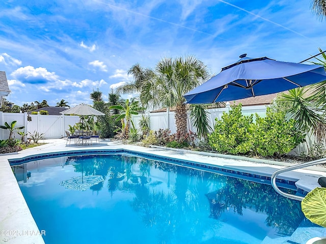 7 Heather Ln, Ormond Beach, FL 32174 - view of pool with a fenced backyard and a patio