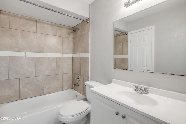 3656 Jackson St Unit 11, Port Orange, FL 32129 - bathroom featuring toilet, washtub / shower combination, and vanity