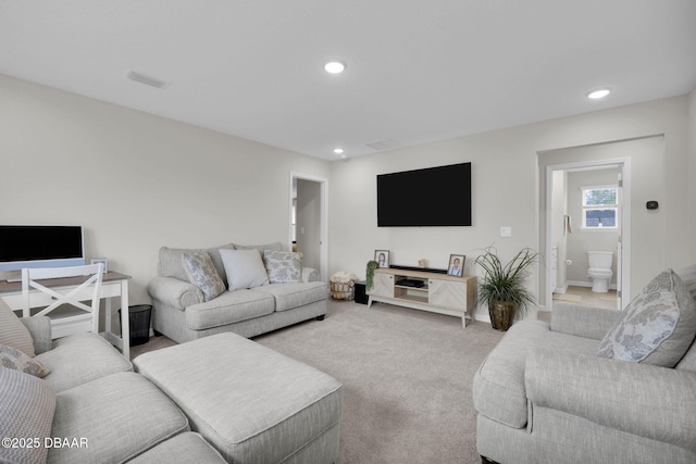 view of carpeted living room