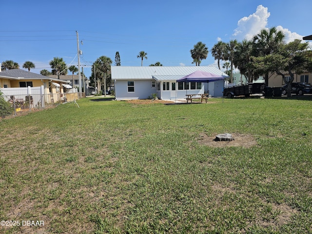 421 University Blvd, Daytona Beach, FL 32118 - rear view of property featuring metal roof and stucco siding
