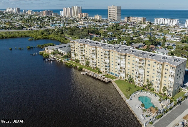 3606 S Peninsula Dr Unit 406, Port Orange, FL 32127 - view of urban area with a large body of water and a pool area