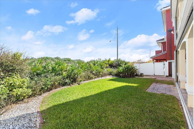 view of yard with a patio area