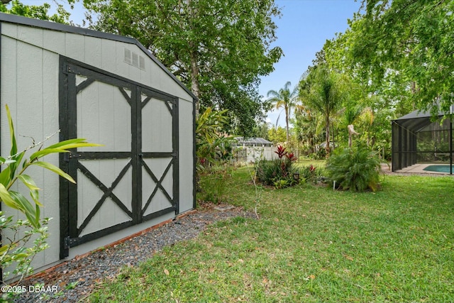 16 Powder Hill Ln, Palm Coast, FL 32164 - view of shed featuring an outdoor pool
