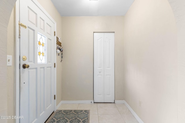 view of tiled entrance foyer