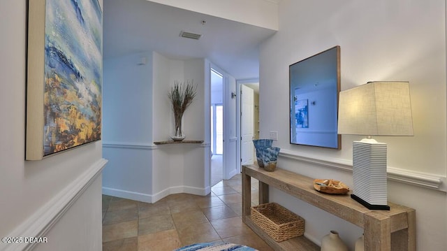corridor with baseboards